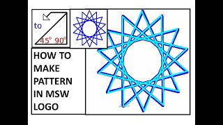 MSW logo tutorialMSW LOGO pattern commandsRepeat commandLogo commands for class 3 amp 4 [upl. by Vasilis274]