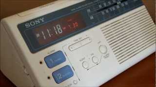 Sony Dream Machine Clock Radio Demo ICFC221W vintage electronics [upl. by Nagiam159]