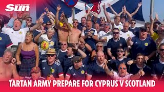 Tartan Army fans in full voice as they prepare for Scotlands Euro Qualifier against Cyprus [upl. by Naynek]