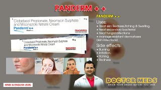 Panderm   Cream Treat skin infectionsRednessItching amp Swelling Doctor MedsUses HindiampEngSub [upl. by Skardol]