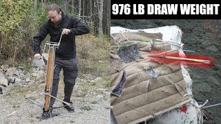 15th Century Windlass Spanned Crossbow  First Test [upl. by Jeminah]