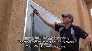 The basics of professional window cleaning  How to clean windows the professional way  Full video [upl. by Egamlat]