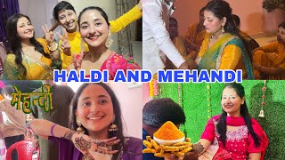 HALDI amp MEHANDI VLOG💛💚 [upl. by Tace]