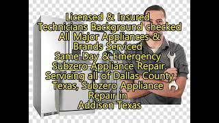 Subzero Repair Addison TX 2142160817 [upl. by Knighton903]