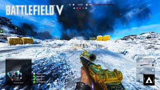 Battlefield 5 Conquest Fjell 652 Gameplay No Commentary [upl. by Melodie669]