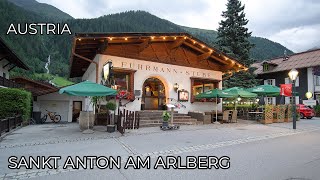 SANKT ANTON AM ARLBERG 🇦🇹 A Beautiful Evening walk Tirol Austria 8K [upl. by Mcadams]