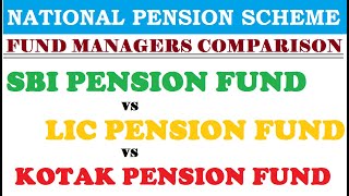 हिंदी  National Pension Scheme  Fund Managers Comparison  SBI vs LIC vs Kotak Pension Fund [upl. by Ttenaj]