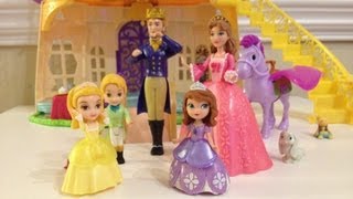 Sofia the First Sofias Royal Family Unboxing and Review [upl. by Karli]