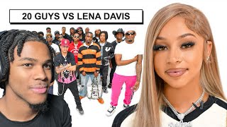 20 GUYS VS 1 INFLUENCER LENA DAVIS Reaction [upl. by Ailem]