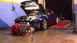 PFS RX7 semi peripheral port turbo dyno tuning ProEFI 128 [upl. by Hgierb561]