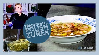 Traditional Polish Soup  Żurek [upl. by Kcirdec932]