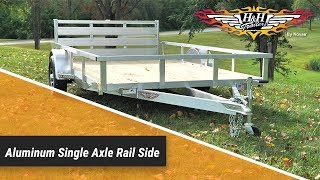 HampH Trailers Aluminum Single Axle Rail Side Features [upl. by Eisinger294]