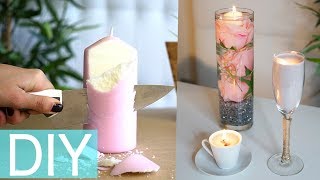 5 IDEE FACILISSIME PER CANDELE DI NATALE FAI DA TE  DIY SCENTED CANDLES HOME MADE [upl. by Arlen]