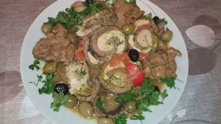 BIFTECK FARCI CUSINE MALIYA👈😷 لحمة محشية مع الزيتون روعة [upl. by Ailey]