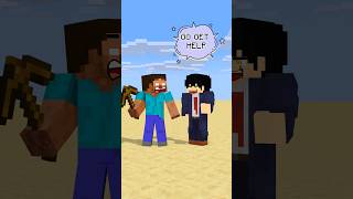 HELP Herobrine To Power Up And Mine Bedrock friendship shorts trending anime [upl. by Noxin]