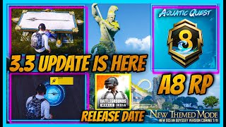 33 UPDATE IS HERE  RELEASE DATE AND PATCH NOTES  OCEAN ODYSSEY MODE NEW FEATURES  BGMI [upl. by Akehsay]