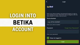 Betika Login  How to Sign In to Betika Account 2024 [upl. by Licastro]