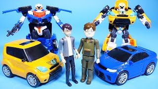 Tobot car toys transformers robot cars Hello Carbot and Deltatron 또봇 [upl. by Azila216]