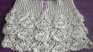 Falda volantes a crochet 1ª parte [upl. by Mcknight297]