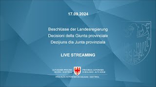 Decisioni della Giunta provinciale  17092024 [upl. by Lichter627]