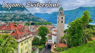 Lugano Switzerland 4K  The most beautiful Swiss cities  Fairytale town [upl. by Ardine]