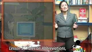 Lesson 3 Rules on Abbreviations Acronyms Brief Forms [upl. by Olnay603]