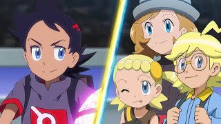 Pokemon Battle Goh Vs Serena Clemont Bonnie Kalos Friends [upl. by Eeslehc443]