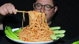 ASMR MUKBANG  Spagetti neromasmr [upl. by Acinnad]