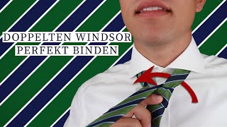 Doppelter Windsor Krawattenknoten Ganz einfach [upl. by Sulakcin]