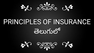 Principles of Insurance in Telugu [upl. by Dera826]