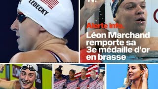 VIVE LEON MARCHAND KATY LEDECKY CASSANDRE BEAUGRAND VIVENT LES JEUX OLYMPIQUES DE PARIS 🇨🇵🇨🇵🇨🇵🇨🇵 24 [upl. by Ahsiat]