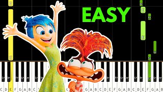 INSIDE OUT 2  bundle of Joy  EASY PIANO TUTORIAL  Beginner Piano Tutorial [upl. by Kerri972]