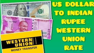 US Dollar To Indian Rupee Western Union Exchange Rate Today  USD To INR  Dollar To Rupee [upl. by Lelah]