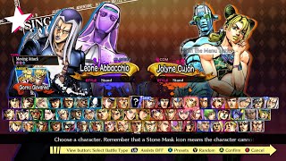 All Characters In Jojos Bizarre Adventure All Star Battle R  Character Select Screen Updated 2023 [upl. by Niltyak527]