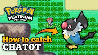 How To Catch Chatot In Pokemon Platinum  Chatot Location [upl. by Esila]