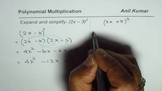 Examples to Expand and Simplify Square of Binomials [upl. by Naryt]