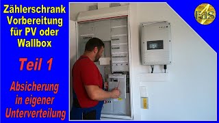 Zählerschrank Vorbereitung PV oder Wallbox  Wallbox Sicherungskasten Pv Anlage Sicherungskasten [upl. by Ydaf]