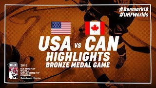 Bronze Medal Game Highlights United States vs Canada May 20 2018  IIHFWorlds 2018 [upl. by Niple]