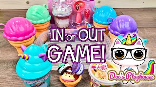 Lets Play IN or OUT Slime Game Ice Cream Slime Mixing Docs Playhouse [upl. by Boar]