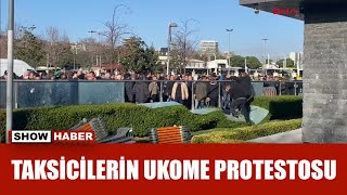 UKOMEnin zam kararının ardından taksiciler toplantının yapıldığı binaya girmeye çalıştı [upl. by Merkley244]