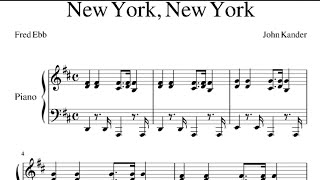 New York New York Frank Sinatra piano song sheet music [upl. by Nonahs889]