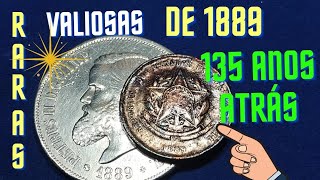 MOEDAS RARÍSSIMAS DE 1889 PORQUE AINDA SÃO TÃO PROCURAS E VALIOSAS 🤑 [upl. by Oflodur]