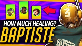 Overwatch  How Much Does Baptiste Really HEAL  Baptiste Stats [upl. by Ima369]