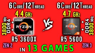 Ryzen 5 3600x vs Ryzen 5 5600 OC Test in 13 Games or R5 5600x vs R5 3600x [upl. by Kristel94]