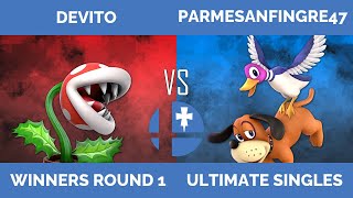 RogaSmash 288 SSBU – Winners R1 — Devito Piranha Plant vs Parmesanfingre47 Duck Hunt Mewtwo [upl. by Ennaillij]