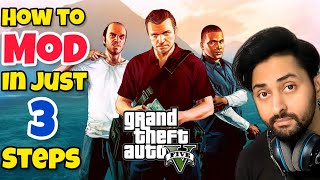 HOW TO MOD GTA 5 IN JUST 3 STEPS 2023  ALL PROBLEMS SOLVED  GTA 5 Mods  HindiUrdu  THE NOOB [upl. by Stryker560]