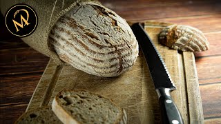 Roggenvollkorn Mischbrot mit Sauerteig und Hefe backen [upl. by Cooe]