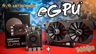 How to Setup eGPU on Lattepanda Alpha for Gaming with GTX1650 [upl. by Ailime443]