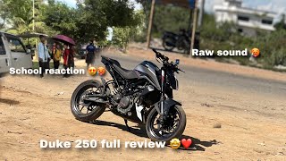 Duke 250 full review 🥵  school reaction 😱🤯  jyotishmoran7900 [upl. by Avonasac220]