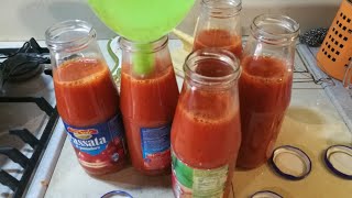 Salsa di pomodoro passata conserva di pomodoro ricetta tipica Siciliana quot a Sarsa quot [upl. by Arayt]